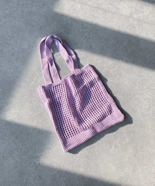 Chillfar（チルファー）の「メッシュトートバッグ（トートバッグ・レディース・グリーン/ブラック/アイボリー/パープル/オレンジ/ベージュ・FREE）」の5枚目の写真