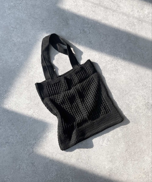 Chillfar（チルファー）の「メッシュトートバッグ（トートバッグ・レディース・グリーン/ブラック/アイボリー/パープル/オレンジ/ベージュ・FREE）」の3枚目の写真