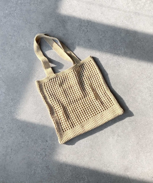 Chillfar（チルファー）の「メッシュトートバッグ（トートバッグ・レディース・グリーン/ブラック/アイボリー/パープル/オレンジ/ベージュ・FREE）」の8枚目の写真