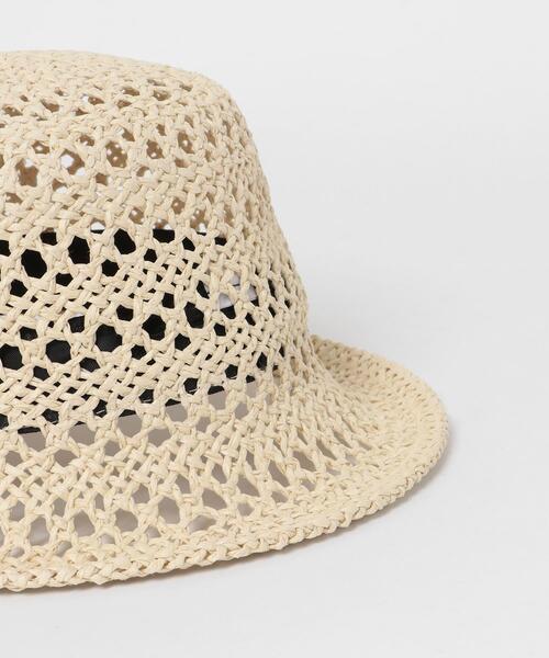 SMELLY（スメリー）の「スカシアミペーパーバケットハット（ハット・レディース・アイボリー/ブラウン/ベージュ・-）」の14枚目の写真