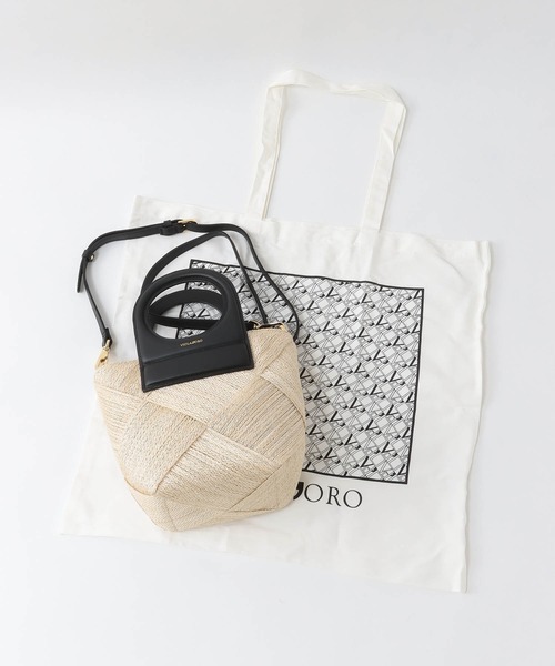 VIOLAd'ORO(ヴィオラドーロ)の「【VIOLAd'ORO|ヴィオラドーロ】MIRO-V8581アバカメッシュ・ホールハンドルカゴBAG(かごバッグ・レディース・ブラック・FREE)」の8枚目の写真