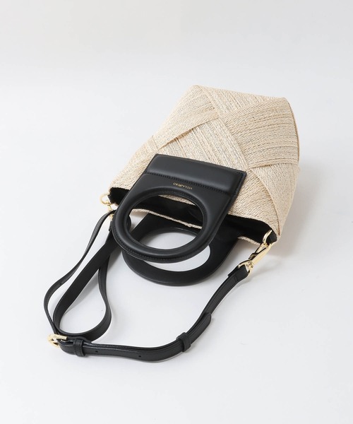 VIOLAd'ORO(ヴィオラドーロ)の「【VIOLAd'ORO|ヴィオラドーロ】MIRO-V8581アバカメッシュ・ホールハンドルカゴBAG(かごバッグ・レディース・ブラック・FREE)」の10枚目の写真