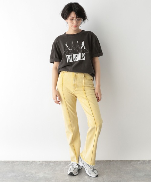 The Beatles(ザビートルズ)の「THE BEATLES/ザ・ビートルズ BIG T(Tシャツ/カットソー・レディース・ホワイト/ブラック系1/ブラック系2・FREE)」の15枚目の写真