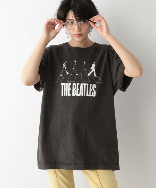 The Beatles(ザビートルズ)の「THE BEATLES/ザ・ビートルズ BIG T(Tシャツ/カットソー・レディース・ホワイト/ブラック系1/ブラック系2・FREE)」の8枚目の写真