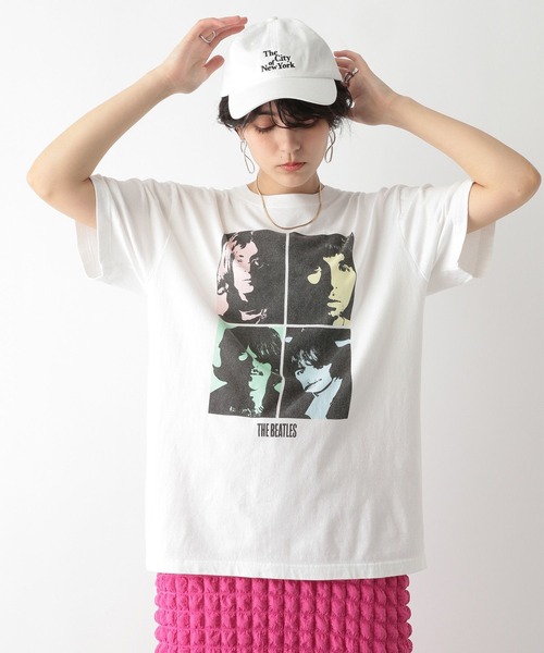 The Beatles(ザビートルズ)の「THE BEATLES/ザ・ビートルズ BIG T(Tシャツ/カットソー・レディース・ホワイト/ブラック系1/ブラック系2・FREE)」の19枚目の写真