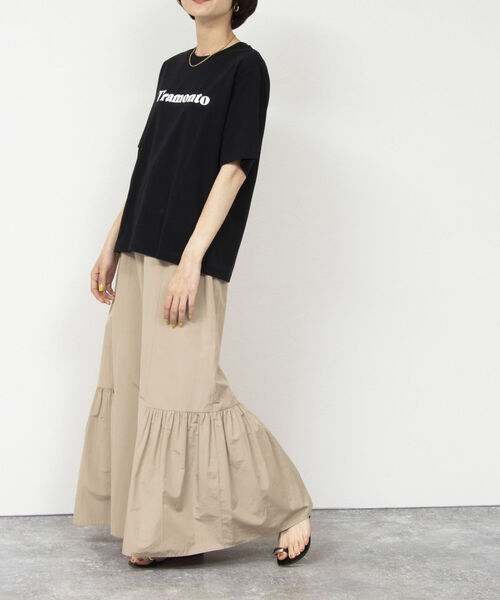 NOLLEY’S（ノーリーズ）の「ハイカウントブロードティアードマルチWAYスカート（スカート・レディース・ブラック/ベージュ/パープル・1/2）」の7枚目の写真