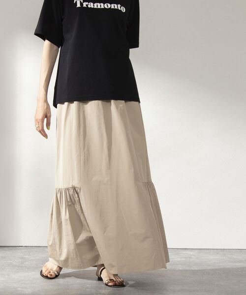 NOLLEY’S（ノーリーズ）の「ハイカウントブロードティアードマルチWAYスカート（スカート・レディース・ブラック/ベージュ/パープル・1/2）」の13枚目の写真