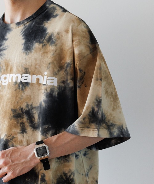 Ridingmania（ライディングマニア）の「【Ridingmania/ライディングマニア】ブランドロゴ/タイダイ染めTシャツ（Tシャツ/カットソー・メンズ・ベージュ/パープル・MEDIUM/LARGE）」の11枚目の写真