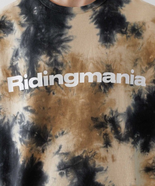 Ridingmania（ライディングマニア）の「【Ridingmania/ライディングマニア】ブランドロゴ/タイダイ染めTシャツ（Tシャツ/カットソー・メンズ・ベージュ/パープル・MEDIUM/LARGE）」の6枚目の写真