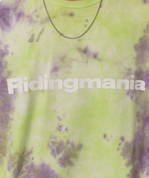 Ridingmania（ライディングマニア）の「【Ridingmania/ライディングマニア】ブランドロゴ/タイダイ染めTシャツ（Tシャツ/カットソー・メンズ・ベージュ/パープル・MEDIUM/LARGE）」の4枚目の写真