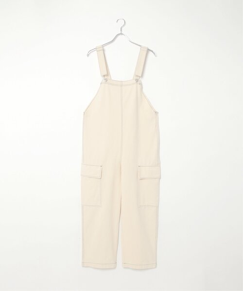 VENCEEXCHANGE（ヴァンスエクスチェンジ）の「ライトオンスデニムサロペット（サロペット/オーバーオール・レディース・ブルー/ブラック/ホワイト・FREE）」の4枚目の写真