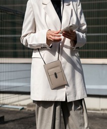 TRION（トライオン）の「TOMOE トモエ レザー マルチサコッシュ スマホポーチ ミニショルダーバッグ ポシェット（ショルダーバッグ）」