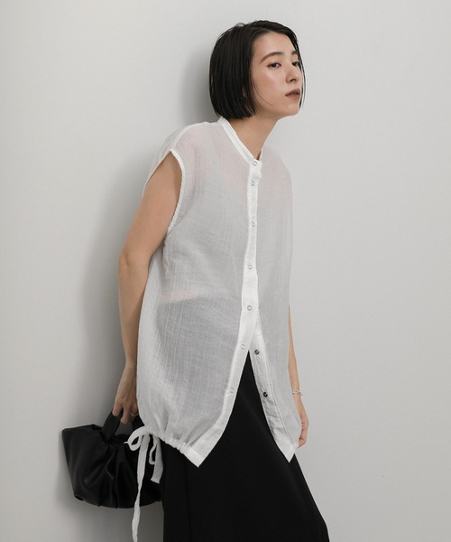 select MOCA（セレクトモカ）の「楊柳シアーノースリーブブラウス