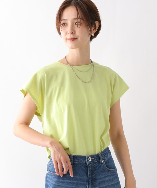 LEPSIM（レプシィム）の「バックシャーリングフレンチスリーブプルオーバー　906308（Tシャツ/カットソー・レディース・ブラック/ライトグリーン・FREE）」の12枚目の写真