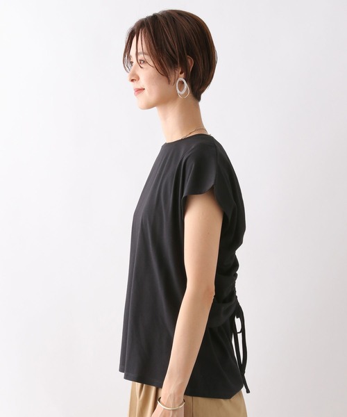 LEPSIM（レプシィム）の「バックシャーリングフレンチスリーブプルオーバー　906308（Tシャツ/カットソー・レディース・ブラック/ライトグリーン・FREE）」の16枚目の写真
