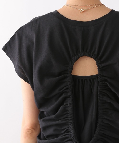 LEPSIM（レプシィム）の「バックシャーリングフレンチスリーブプルオーバー　906308（Tシャツ/カットソー・レディース・ブラック/ライトグリーン・FREE）」の22枚目の写真