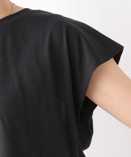 LEPSIM（レプシィム）の「バックシャーリングフレンチスリーブプルオーバー　906308（Tシャツ/カットソー・レディース・ブラック/ライトグリーン・FREE）」の19枚目の写真