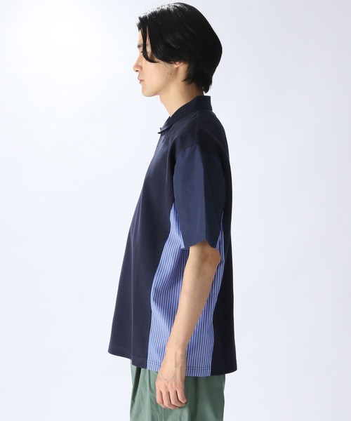 niko and（ニコアンド）の「異素材切り替えポロシャツ（ポロシャツ