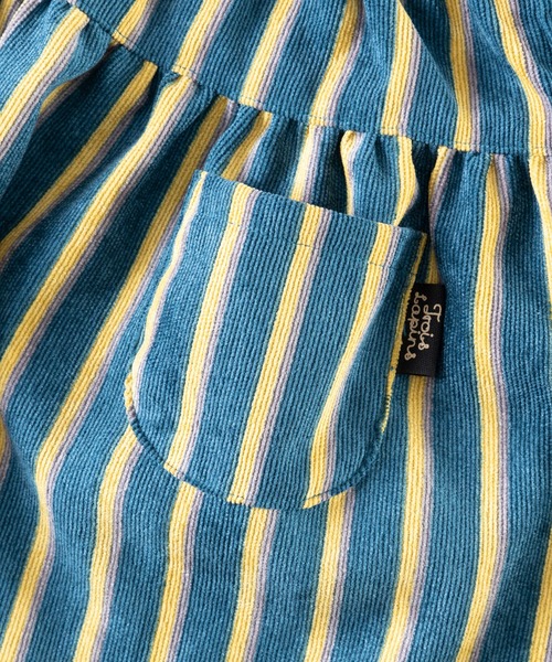 trois lapins kp（トロワラパンケーピー）の「ストライプ柄スカッツ(100~140cm)（スカート・キッズ・グリーン/ブラック・120cm/130cm/140cm/110cm/100cm）」の4枚目の写真