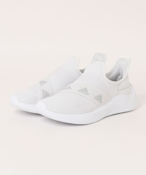 adidas（アディダス）の「《adidas》PUREMOTION ADAPT SPW W（スリッポン・レディース・ホワイト/ブラック×ホワイト/ブラック×ブラック・23.0cm/23.5cm/24.0cm/24.5cm/25.0cm/22.5cm）」の2枚目の写真