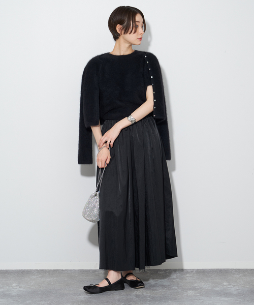 plage プラージュ　Cashmere Mix Fur 深Vプルオーバー plage（プラージュ）の「Cashmere Mix Fur 深Vプルオーバー