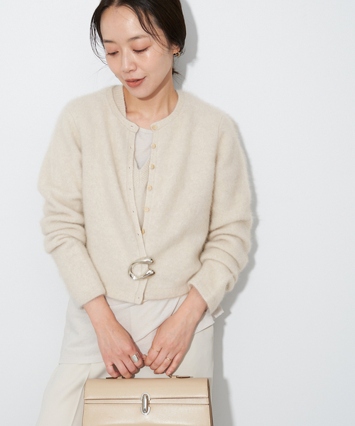 plage（プラージュ）の「Cashmere Mix Fur カーディガン（カーディガン