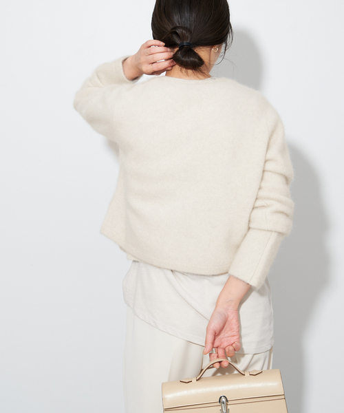 Plage Cashmere Mix Fur カーディガン ミントグリーン セール】《追加》Cashmere Mix Fur カーディガン（カーディガン