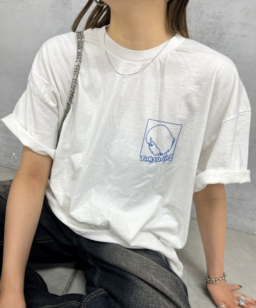 TOKYOGIRL（トーキョーガール）の「《ZOZO限定》TOKYO GIRLビッグTEE（Tシャツ/カットソー・レディース・チャコールグレー/ホワイト/ネイビー/ブラック・FREE）」の2枚目の写真