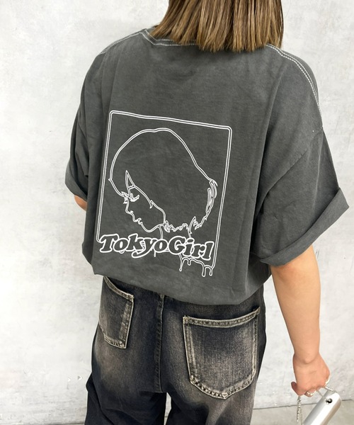 TOKYOGIRL（トーキョーガール）の「《ZOZO限定》TOKYO GIRLビッグTEE（Tシャツ/カットソー・レディース・チャコールグレー/ホワイト/ネイビー/ブラック・FREE）」の7枚目の写真