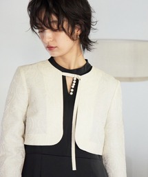 Callarus | <Callarus>ジャガード使いデザインジャケット(ノーカラージャケット)