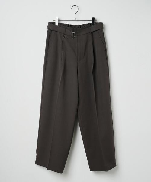 LUCY(ルーシー)の「LUCY/【セットアップ】トロミベルト付きワイドスラックス(スラックス・メンズ・ブラウン/ダークグレー/ブルー/ブラック・LARGE/MEDIUM)」の14枚目の写真