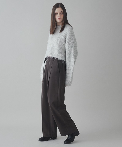 LUCY(ルーシー)の「LUCY/【セットアップ】トロミベルト付きワイドスラックス(スラックス・メンズ・ブラウン/ダークグレー/ブルー/ブラック・LARGE/MEDIUM)」の17枚目の写真