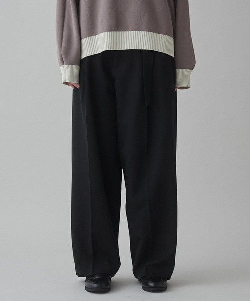 LUCY(ルーシー)の「LUCY/【セットアップ】トロミベルト付きワイドスラックス(スラックス・メンズ・ブラウン/ダークグレー/ブルー/ブラック・LARGE/MEDIUM)」の18枚目の写真