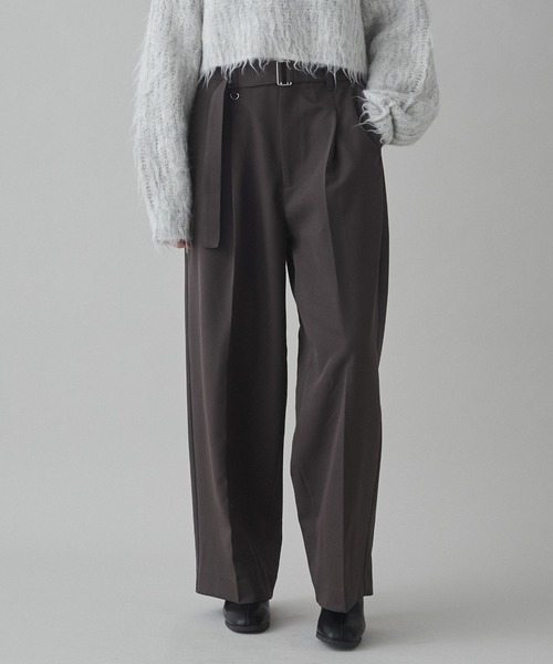 LUCY(ルーシー)の「LUCY/【セットアップ】トロミベルト付きワイドスラックス(スラックス・メンズ・ブラウン/ダークグレー/ブルー/ブラック・LARGE/MEDIUM)」の21枚目の写真