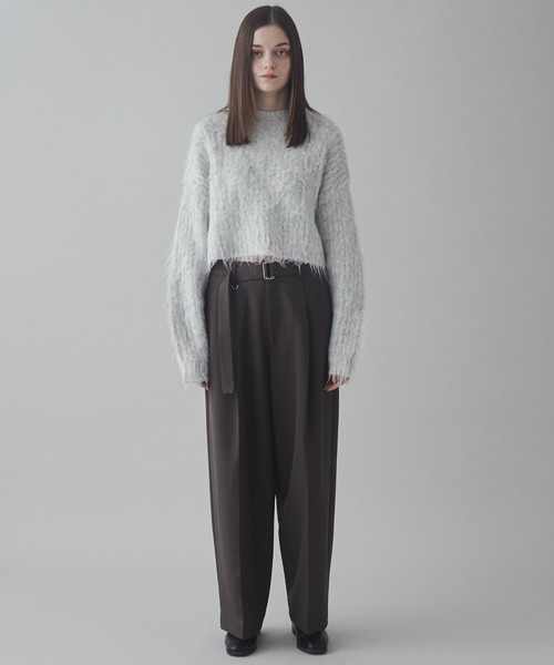 LUCY(ルーシー)の「LUCY/【セットアップ】トロミベルト付きワイドスラックス(スラックス・メンズ・ブラウン/ダークグレー/ブルー/ブラック・LARGE/MEDIUM)」の22枚目の写真