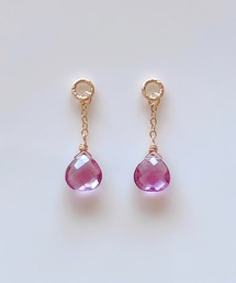 CERCA（チェルカ）の「【 jolie joie 】14kgf 1粒 天然石 プチチェーンチャーム（チャーム）」