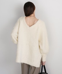 モヘアタッチ2WAYオーバーニット