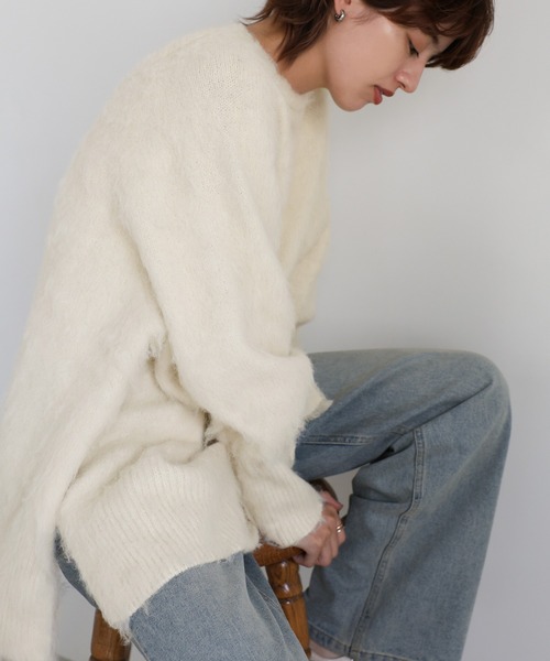 セール】モヘアタッチ2WAYオーバーニット（ニット/セーター）｜select