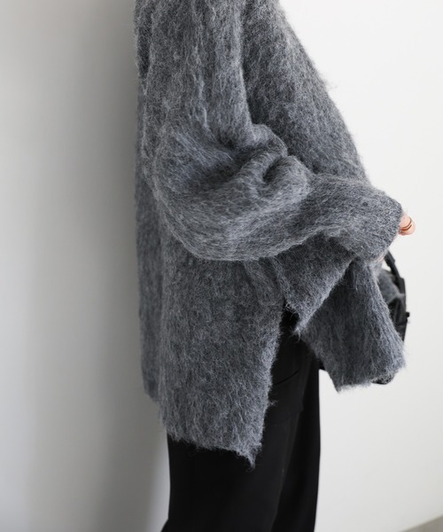 ニット セーター モヘアタッチ2WAYオーバーニット レディース select MOCA ニット セーター モヘアタッチ2WAYオーバーニット