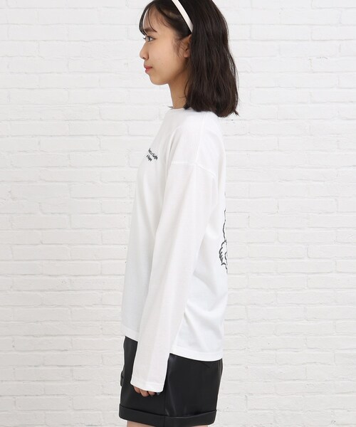 PINK-latte（ピンクラテ）の「◆【130cm/165cmサイズあり】ラテクマロンT（Tシャツ/カットソー・キッズ・ライトベージュ/ライトブルー/オフホワイト/チャコールグレー・02/13/14/15 /16）」の15枚目の写真