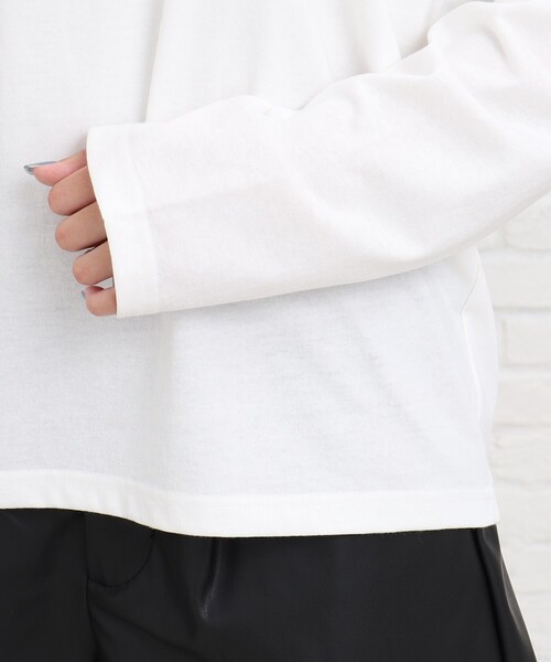 PINK-latte（ピンクラテ）の「◆【130cm/165cmサイズあり】ラテクマロンT（Tシャツ/カットソー・キッズ・ライトベージュ/ライトブルー/オフホワイト/チャコールグレー・02/13/14/15 /16）」の18枚目の写真