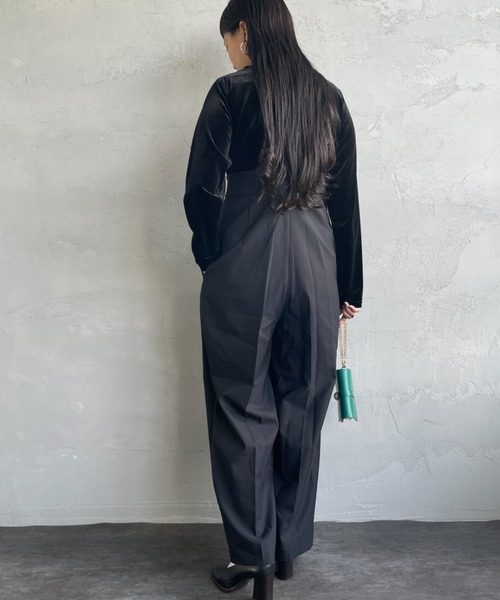 JF Ready Made（ジェイエフレディメイド）の「[Jf Ready Made/ジェイエフレディメイド] クルーネックベロアカットソー（Tシャツ/カットソー・レディース・ピンク/ブラック/グレー/イエロー・F）」の15枚目の写真