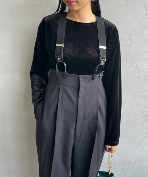 JF Ready Made（ジェイエフレディメイド）の「[Jf Ready Made/ジェイエフレディメイド] クルーネックベロアカットソー（Tシャツ/カットソー・レディース・ピンク/ブラック/グレー/イエロー・F）」の10枚目の写真