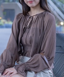 リボンボレロブラウス＆キャミソールセット