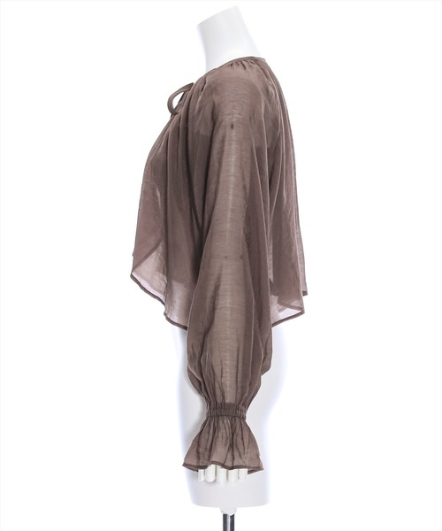 clear（クリア）の「リボンボレロブラウス＆キャミソールセット（カーディガン/ボレロ・レディース・ブラウン/ベージュ/ブラック/アイボリー・F）」の6枚目の写真