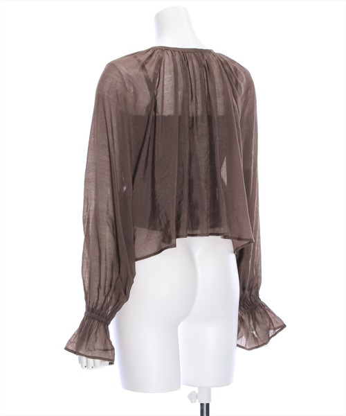 clear（クリア）の「リボンボレロブラウス＆キャミソールセット（カーディガン/ボレロ・レディース・ブラウン/ベージュ/ブラック/アイボリー・F）」の7枚目の写真