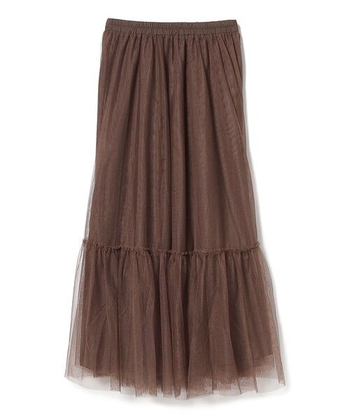 BEAMS HEART（ビームスハート）の「BEAMS HEART / チュール ロングスカート（スカート・レディース・ブラック/ブラウン・FREE）」の18枚目の写真