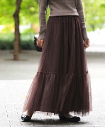 BEAMS HEART / チュール ロングスカート