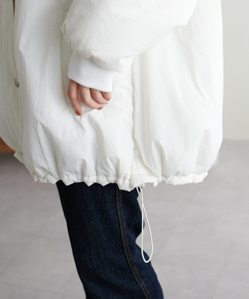 DISCOAT（ディスコート）の「【WEB限定】袖取り外し中綿ブルゾン（ダウンジャケット/コート・レディース・アイボリー/ブラック・MEDIUM）」の17枚目の写真