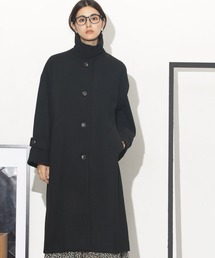 メルトンジャージースタンドカラーコート